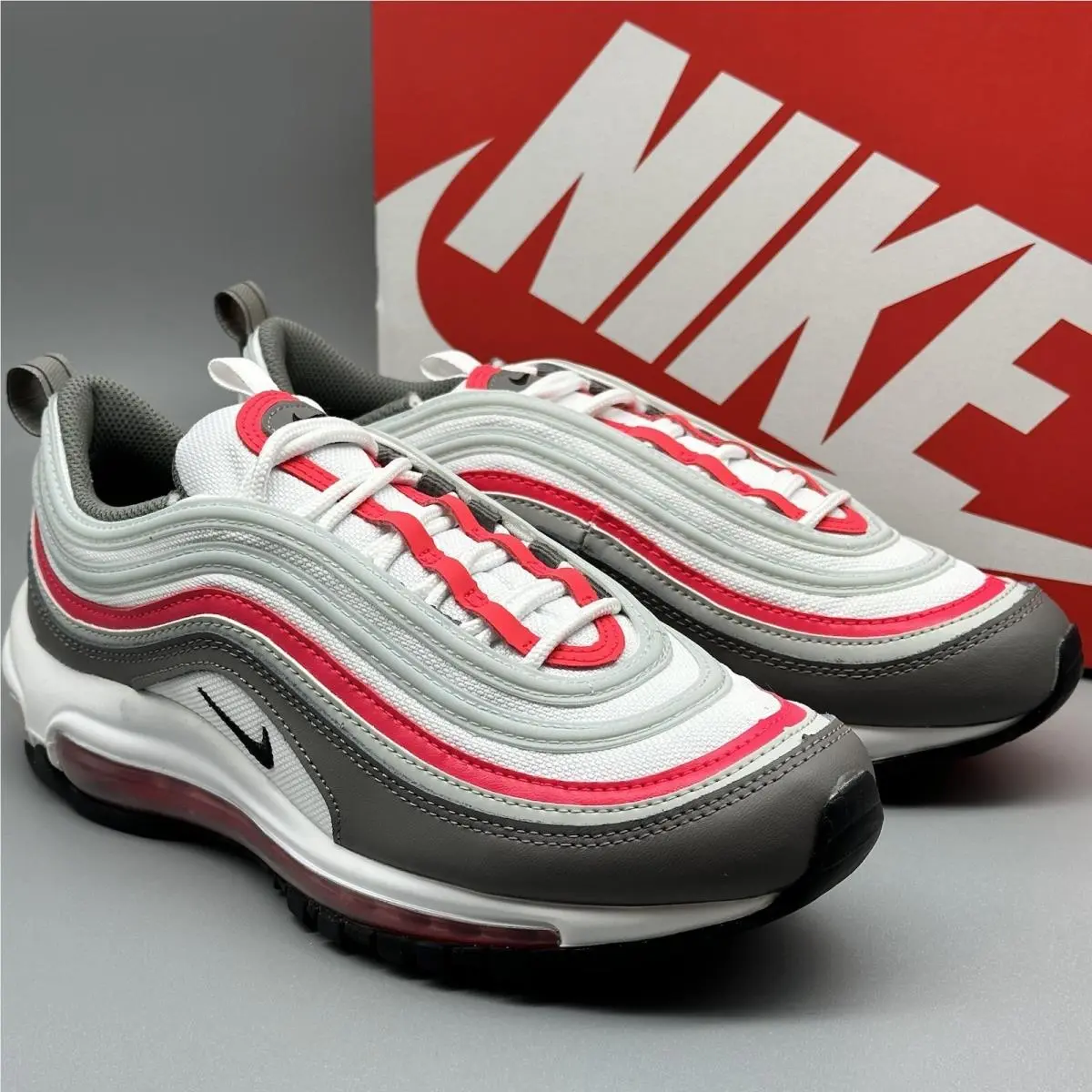 Nike shoes - Nike Air Max 97 - Air Max - White Grey Red 0
