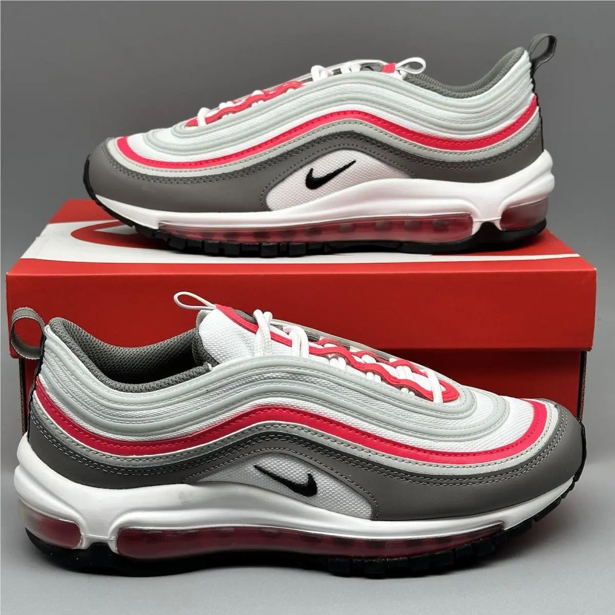 Nike shoes - Nike Air Max 97 - Air Max - White Grey Red 2