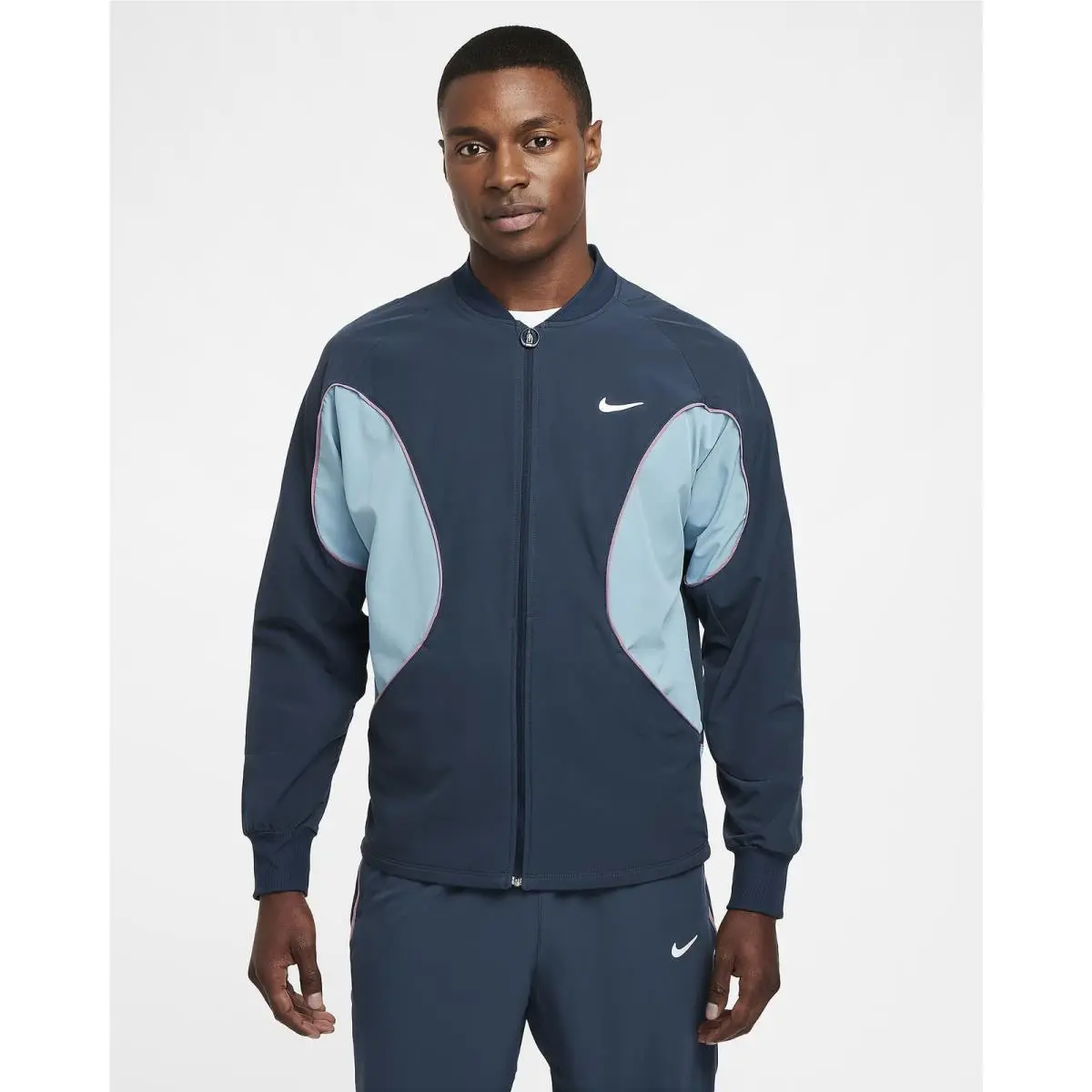 Nike Tennis Court Advantage Jacket Armory Navy Blue Mens S FD5341-478 Pickleball