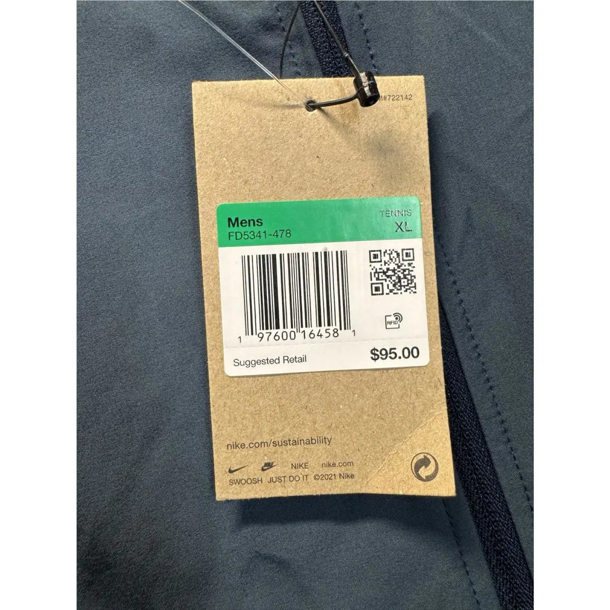Nike clothing - Nike Court Advantage Packable Jacket - FD5341-361 - Blue (UPC: 0197600164581) 1