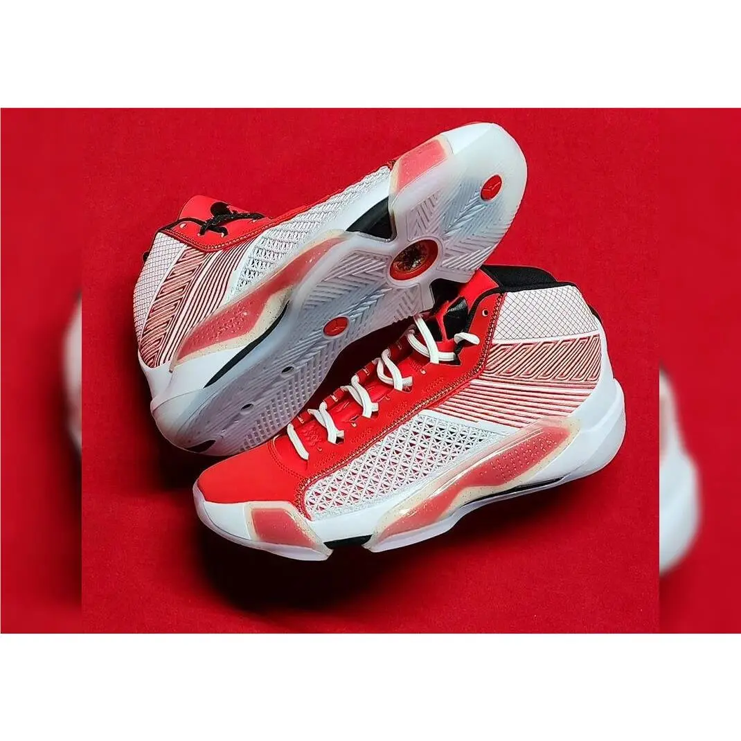 Nike shoes - Air Jordan 38 - Air - DZ3356-100 - White/Black/University Red/Metallic Gold (UPC: 197859080656) 8