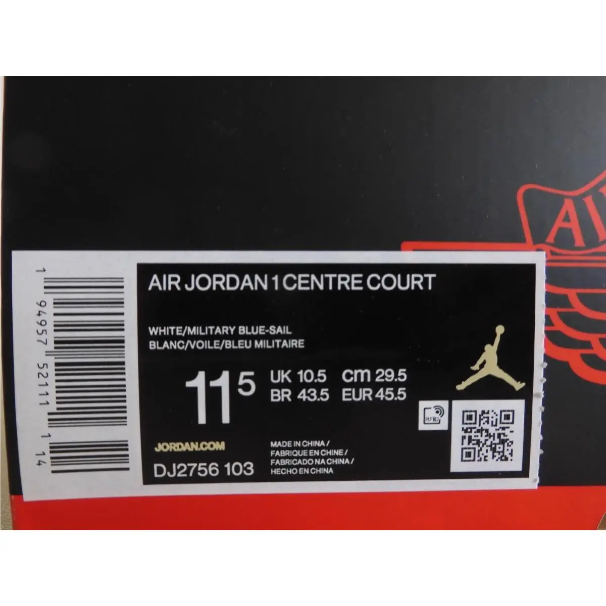 Nike shoes - Air Jordan 1 - Air - DJ2756-103 - White (UPC: 194957521111) 6
