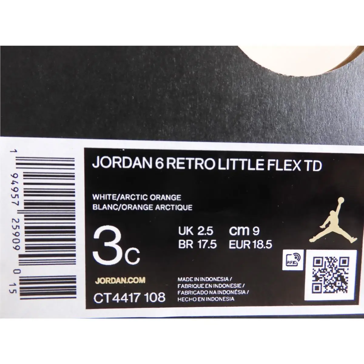 Nike shoes - Air Jordan 6 - Air - White (UPC: 194957259090) 3