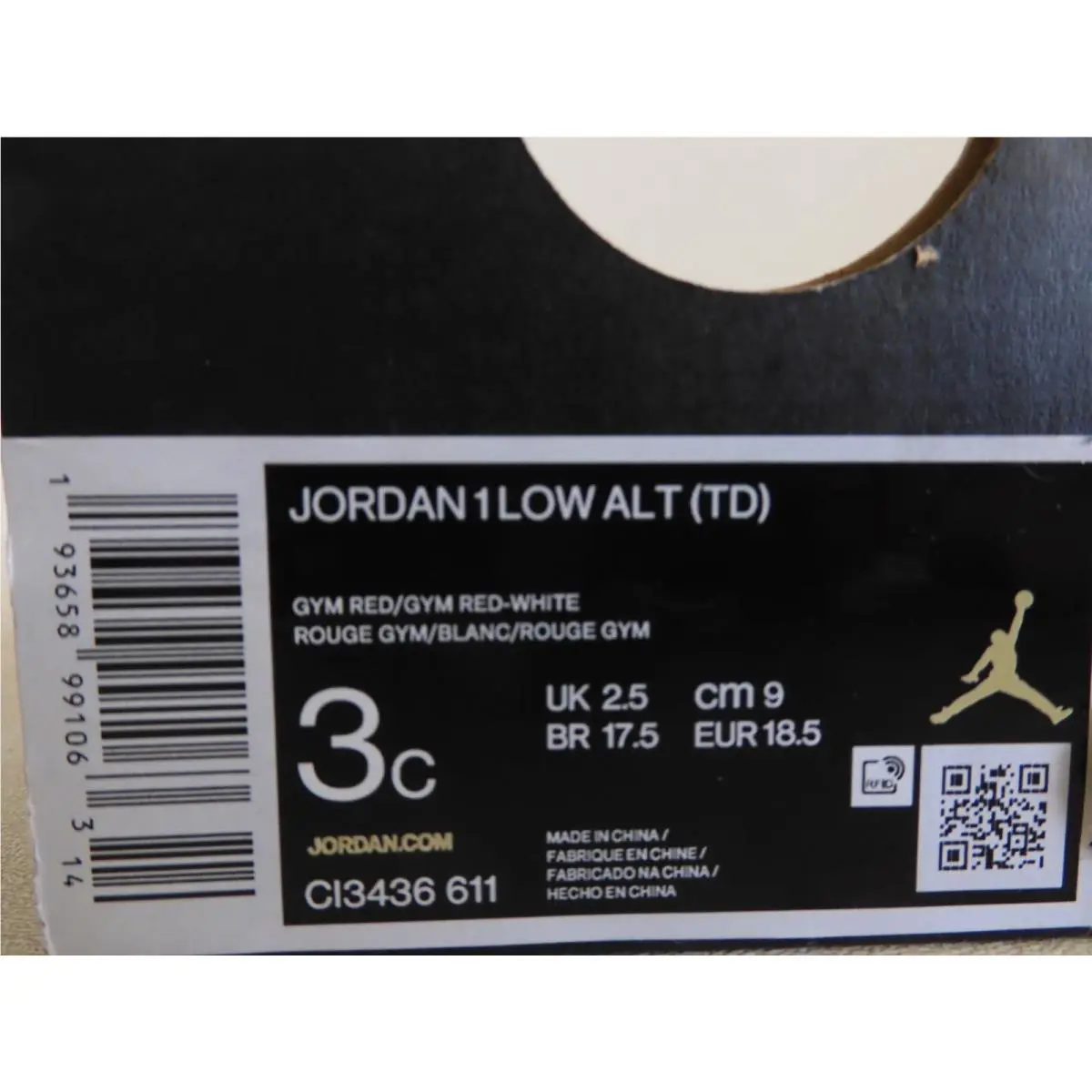 Nike shoes - Air Jordan 1 - Air - Red (UPC: 193658991063) 3