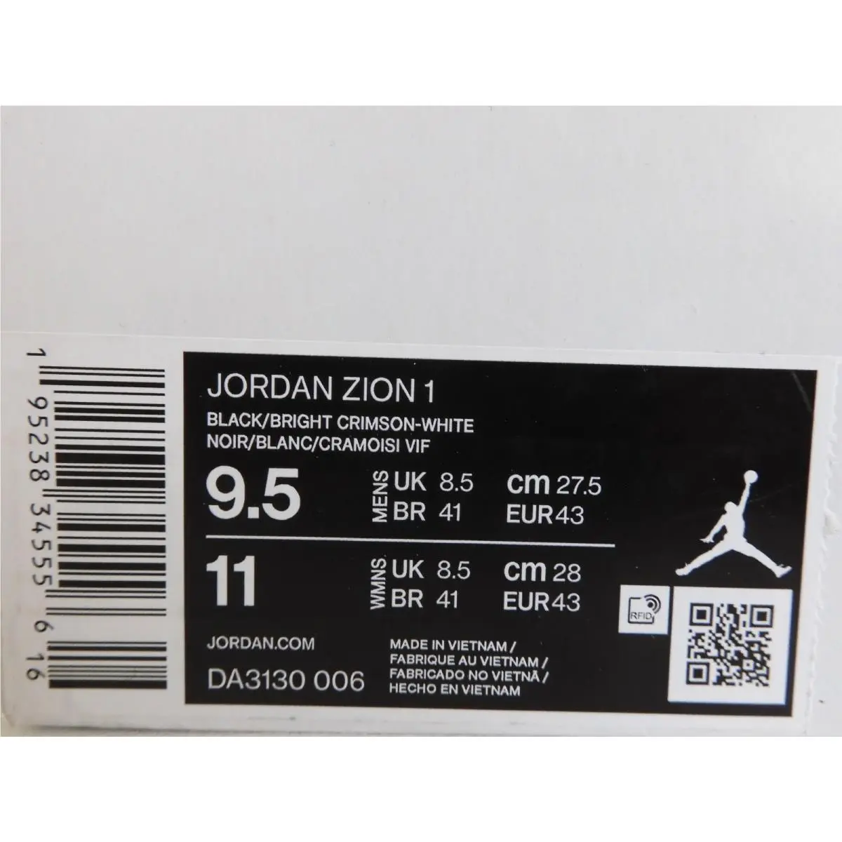 Nike shoes - Jordan Zion 1 - Zion - Black (UPC: 195238345556) 3