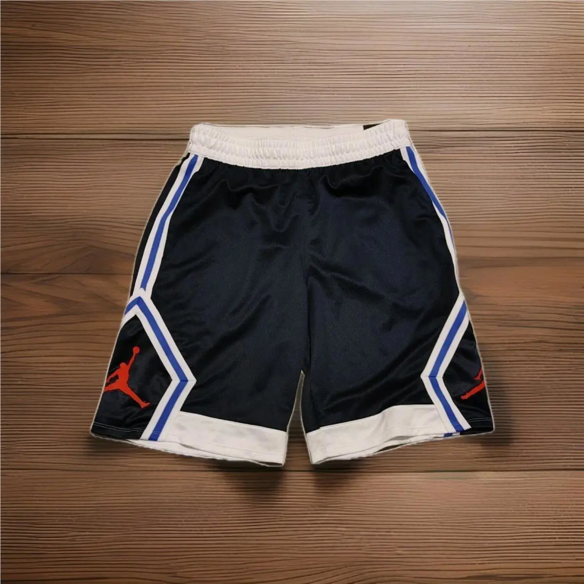 Nike clothing - Rise Diamond Dri-Fit Basketball Shorts - Blue, Manufacturer: Black/White, Nike Number: 451 2