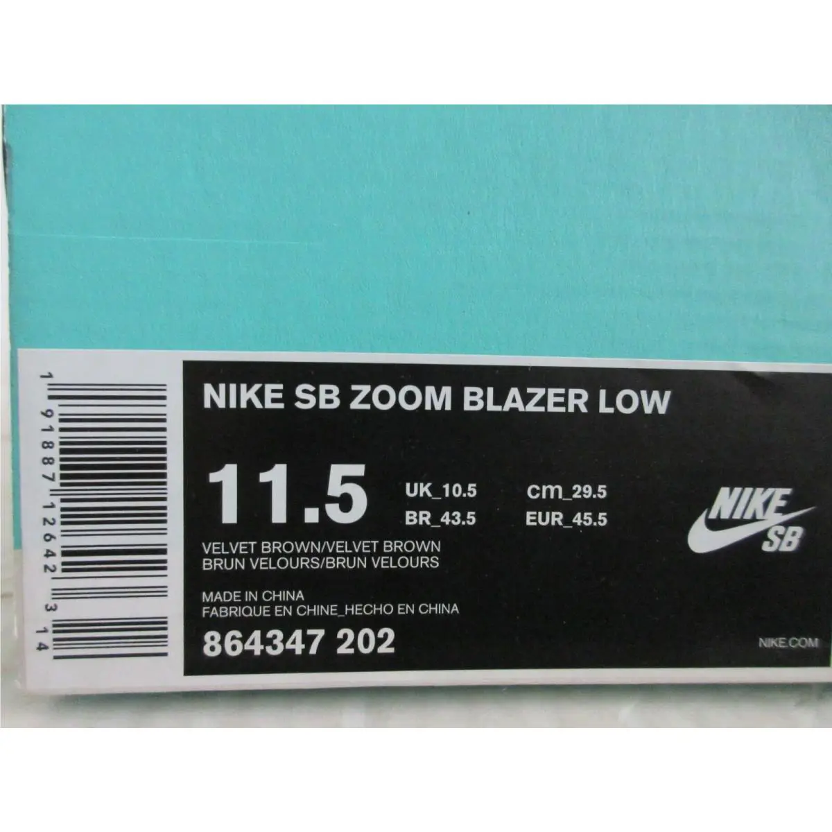 Nike shoes - Nike Sb Blazer Zoom Low - 864347-202 - Brown (UPC: 191887126423) 3