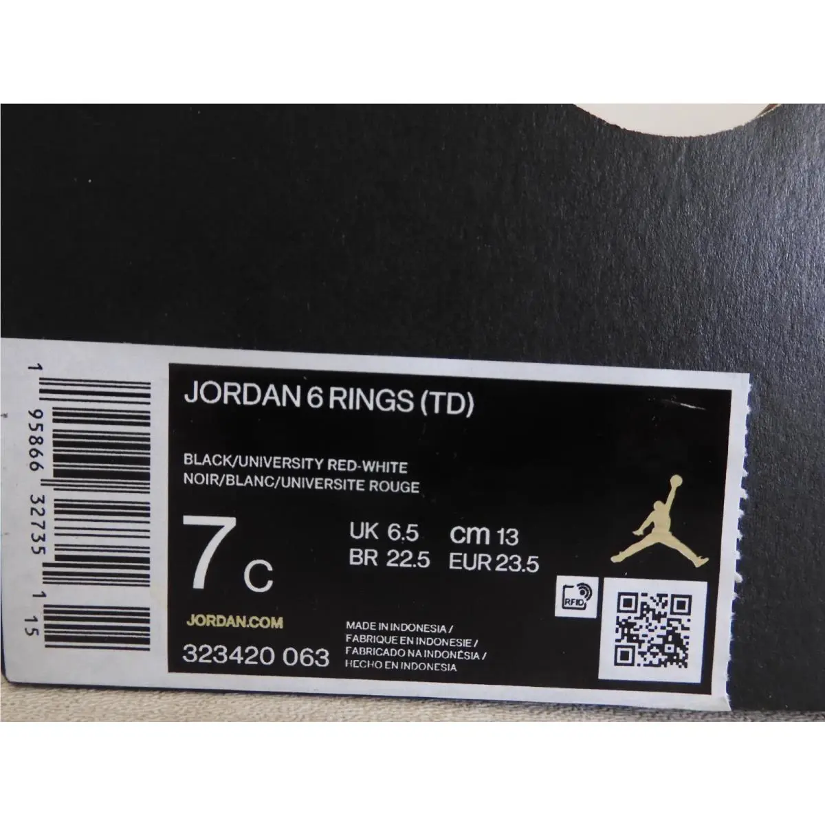 Nike shoes - Jordan 6 Rings - Rings - Black (UPC: 195866327351) 3