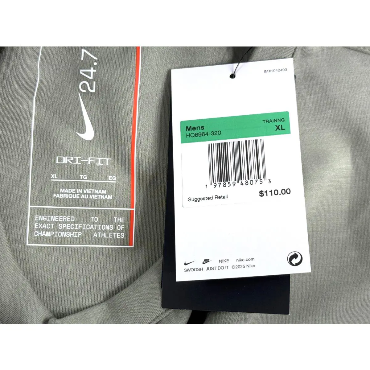 Nike clothing - Nike Dri-Fit - HQ6964320 - Green (UPC: 0197859687459) 10