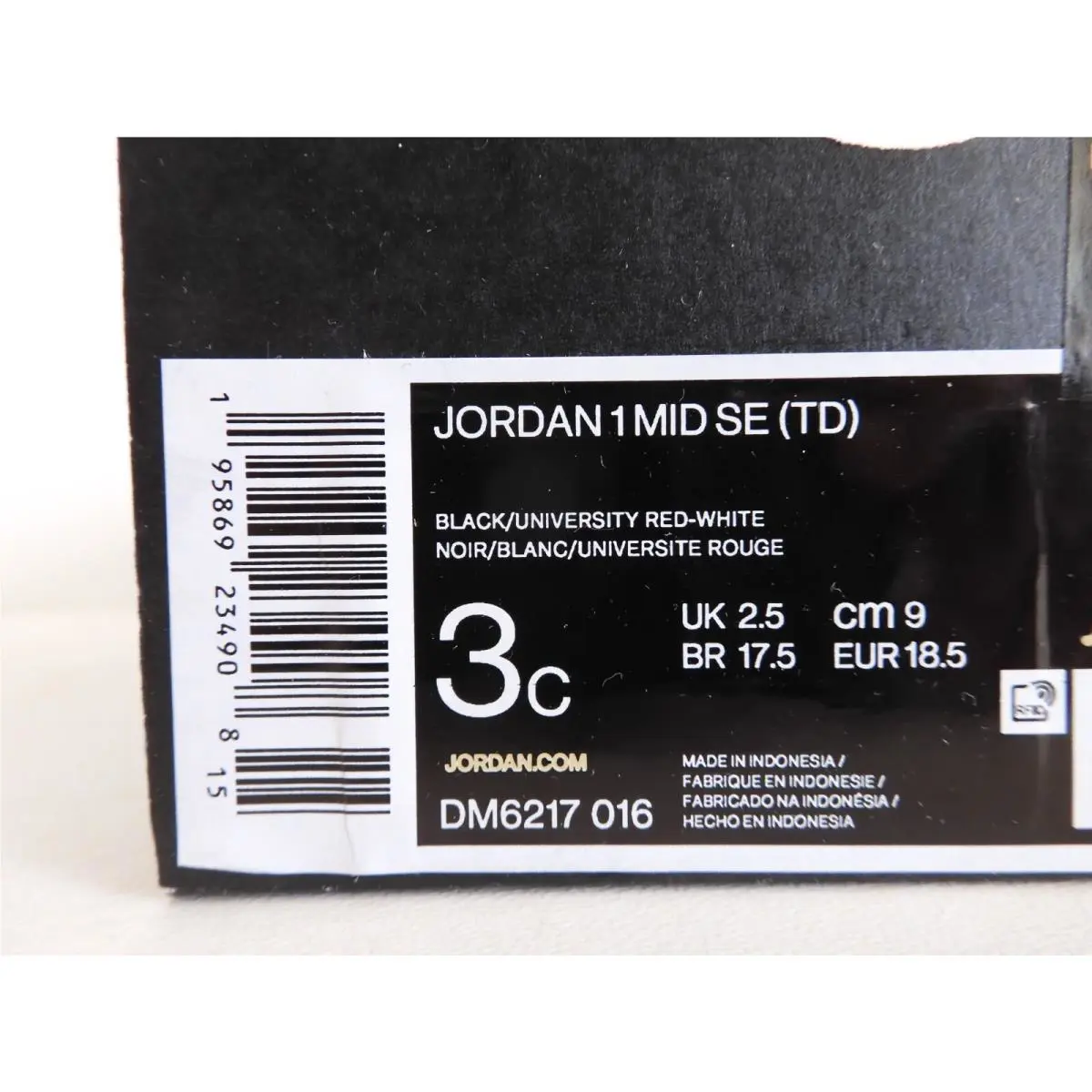 Nike shoes - Air Jordan 1 Mid - Air Mid - Black (UPC: 195869234908) 3