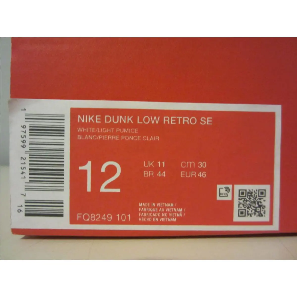 Nike shoes - Nike Dunk Low - Dunk Low - FQ8249 101 - White/Light Pumice (UPC: 197599215417) 11