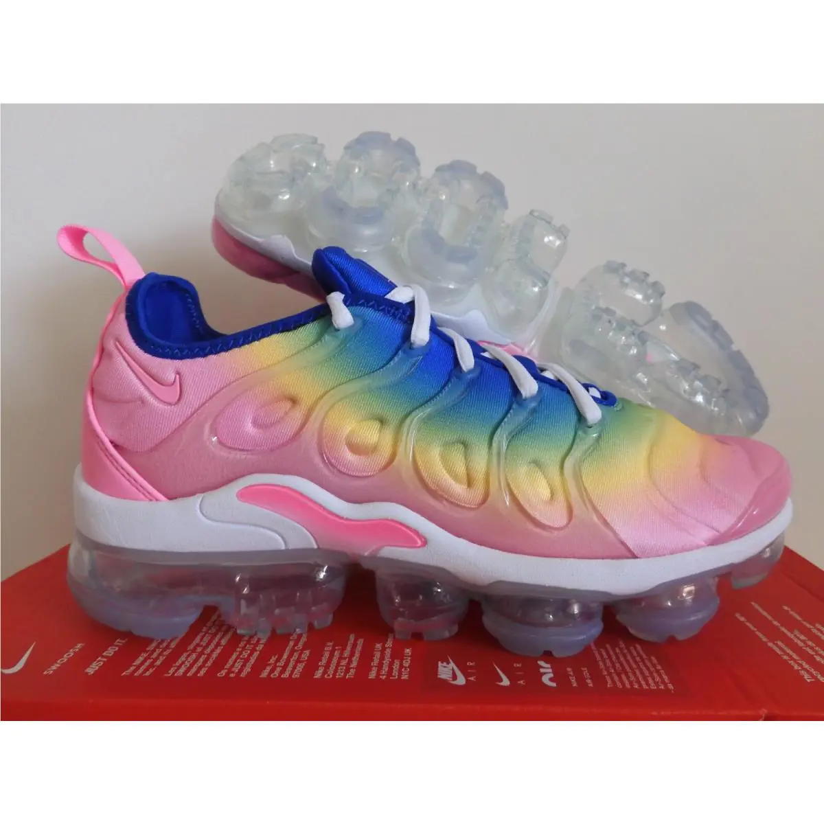 Wmns Nike Air Vapormax Plus Rainbow Pink Spell-citron Puls SZ 6.5 FJ4550-606