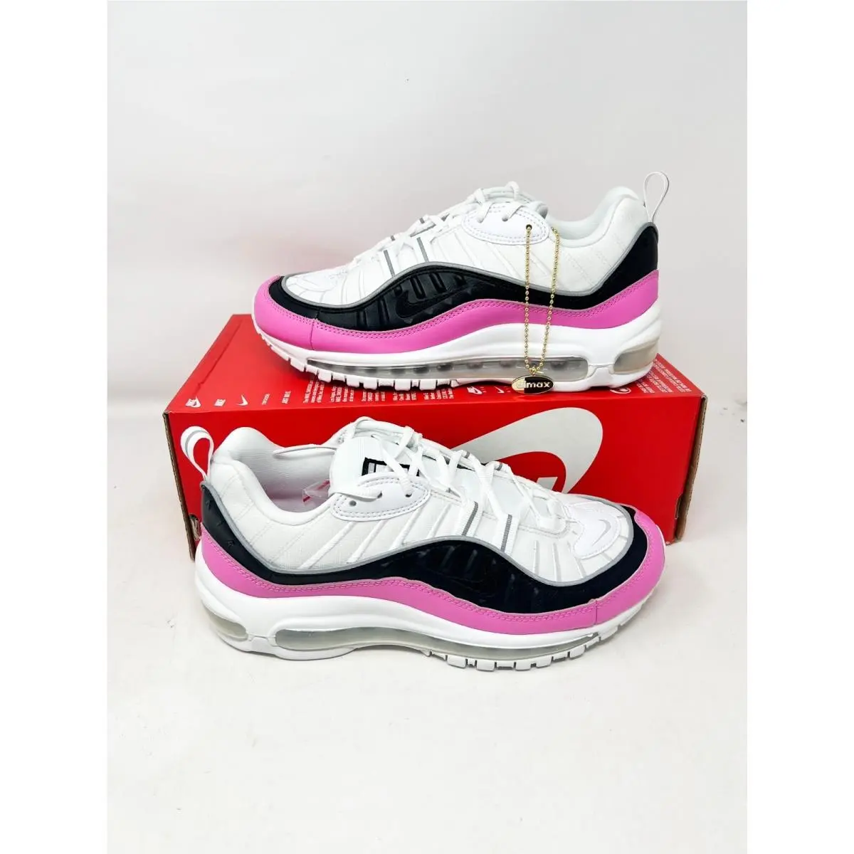 Nike Air Max 98 SE Women`s Size 7 China Rose Pink White Black AT6640-100