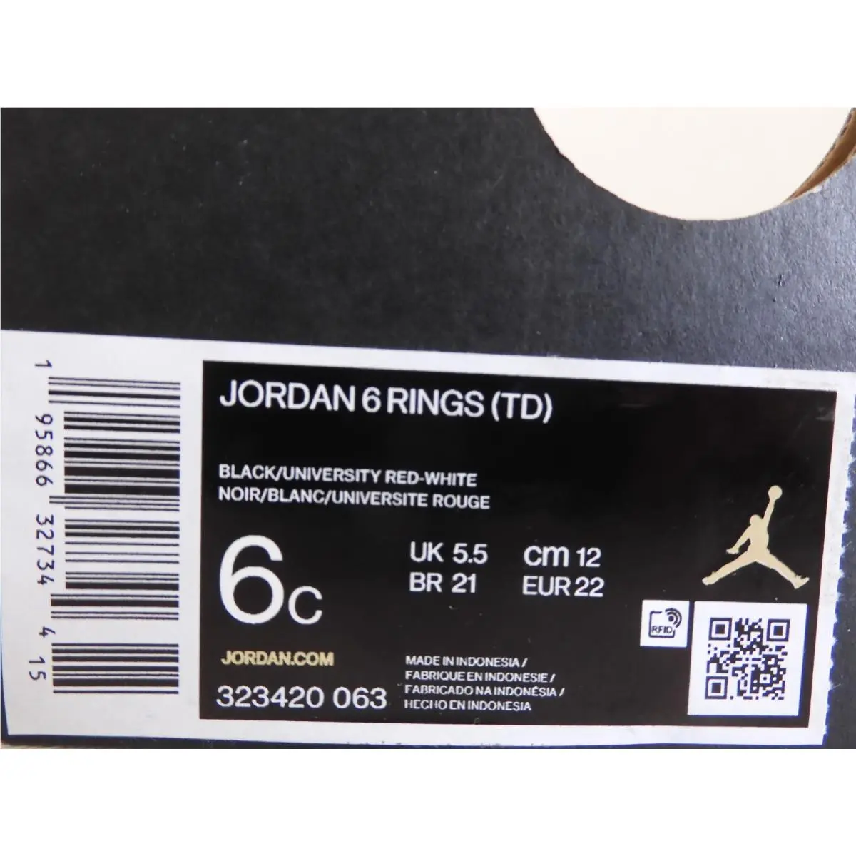 Nike shoes - Jordan 6 Rings - Rings - Black (UPC: 195866327344) 3