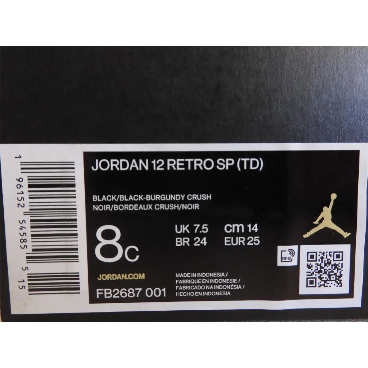 Nike shoes - Air Jordan 12 - Air - Black (UPC: 196152545855) 3