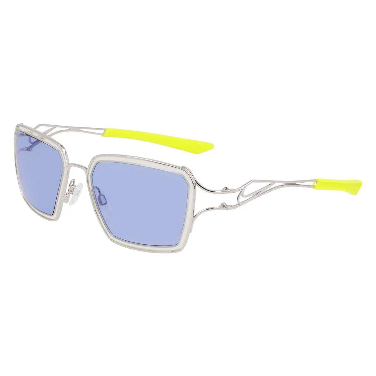 Nike Veil Prism EV-24049 041 Silver Neon Sunglasses with Blue Lenses