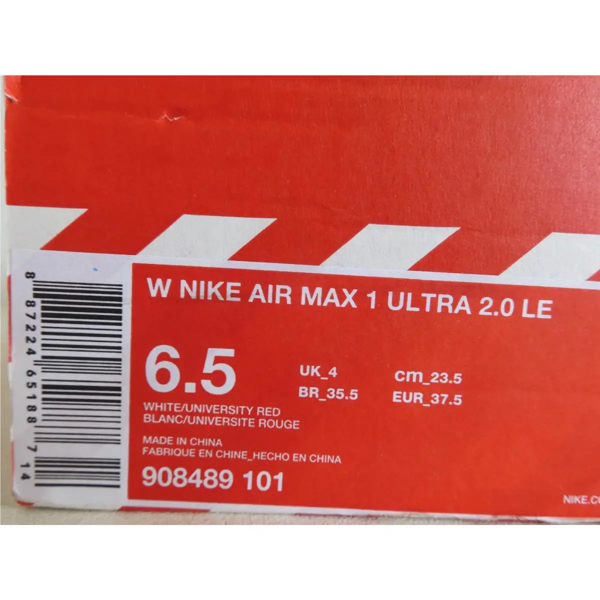 Nike shoes - Nike Air Max 1 - Air Max - 908489 101 - White (UPC: 887224651887) 4