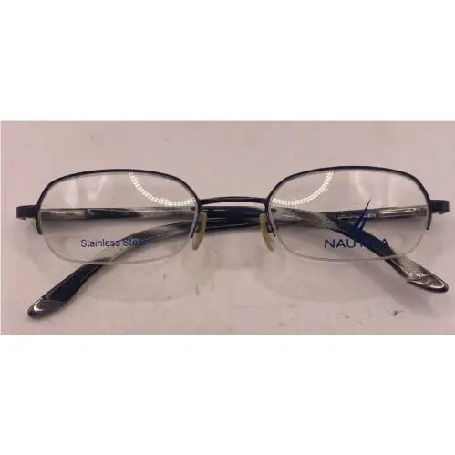 Nautica Frames Only Half Rim Eyeglasses Stainless 49-20-135