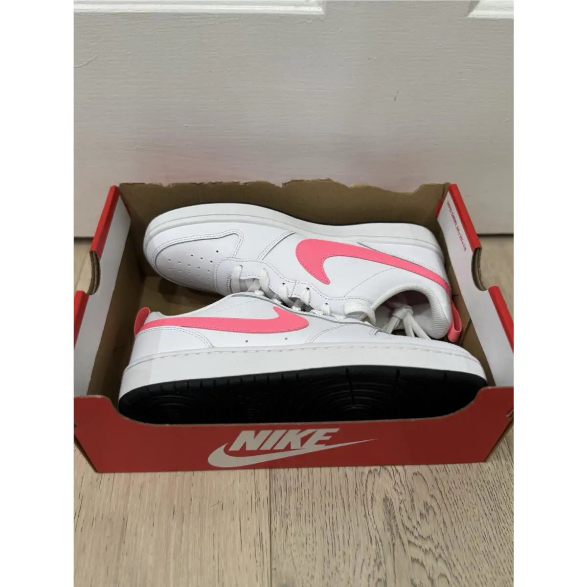 Nike shoes - Nike Court Borough - Court Borough - White/Pink 4