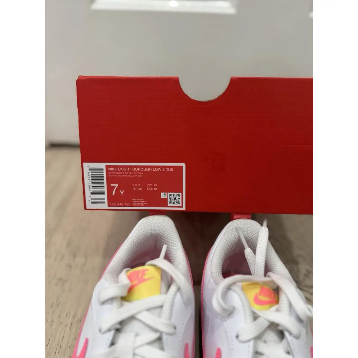 Nike shoes - Nike Court Borough - Court Borough - White/Pink 5