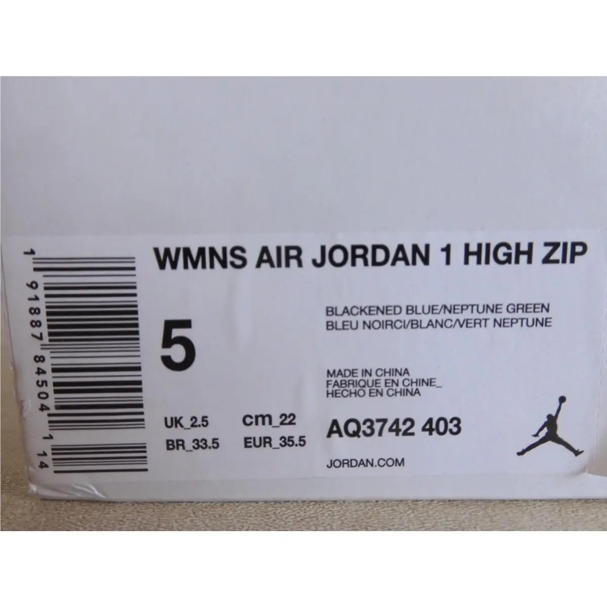 Nike shoes - Air Jordan 1 - Air - AQ3742-403 - Blue (UPC: 191887845041) 6
