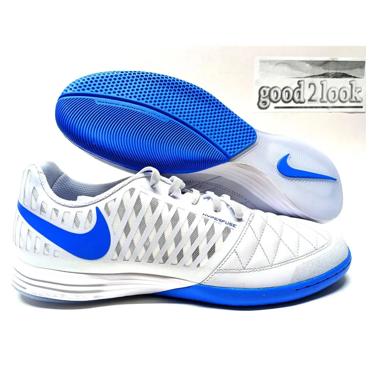 Nike Lunargato II Indoor Soccer Football Grey/blue Size Men`s 11 580456-013