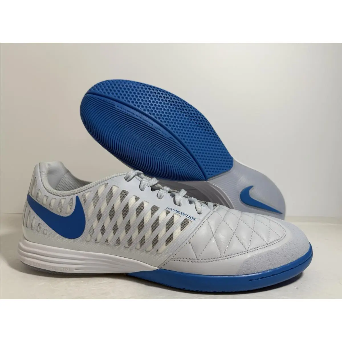 Lunar Gato II Indoor Soccer Shoes Blue Men`s Size 11.5 US 580456-013 by Nike