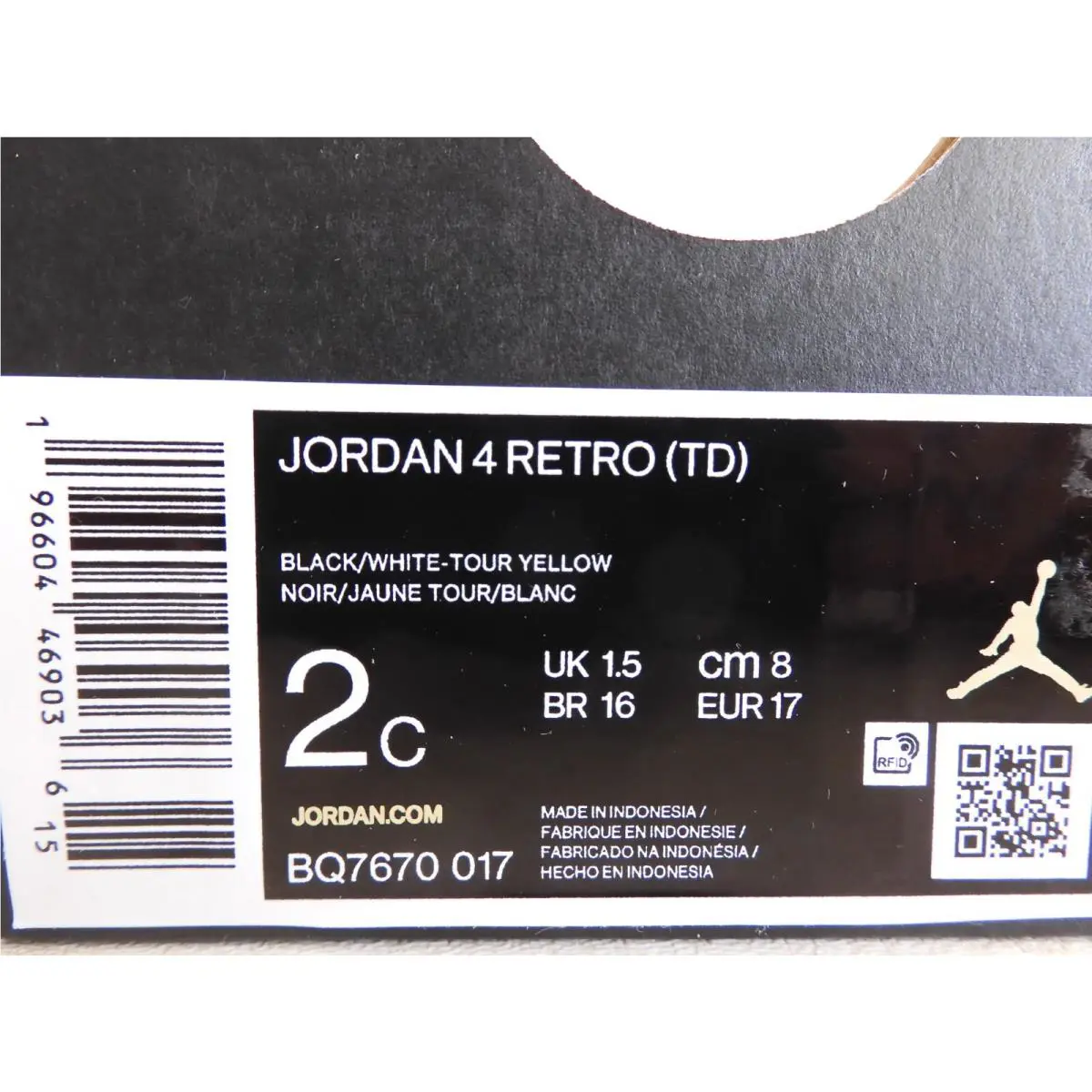 Nike shoes - Air Jordan 4 - Air - Black (UPC: 196604469036) 3