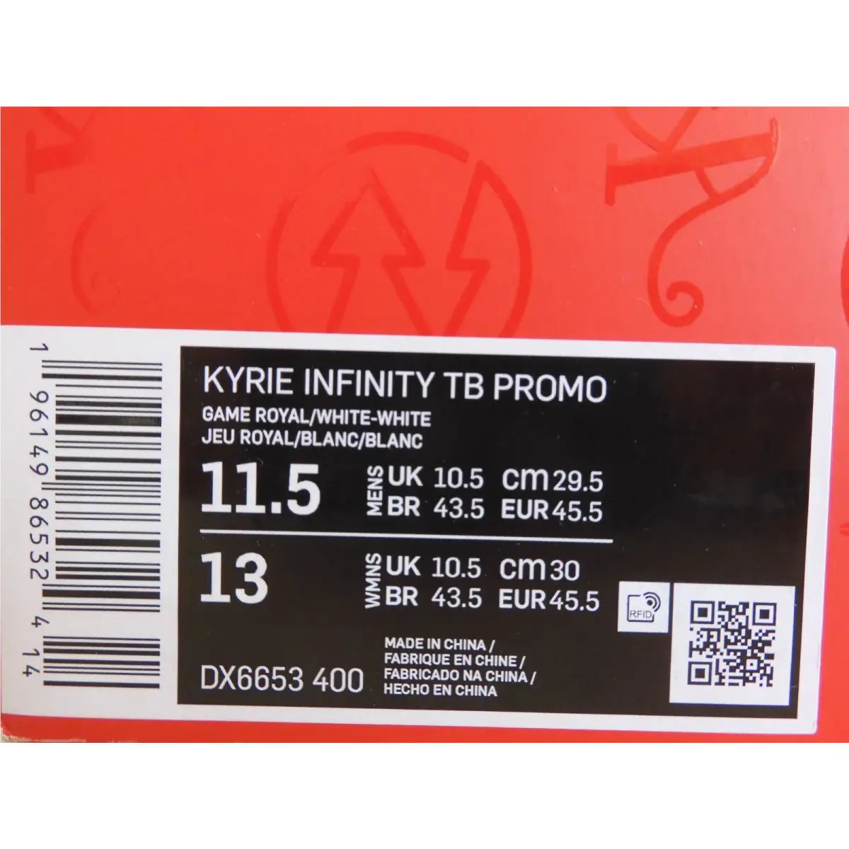 Nike shoes - Nike Kyrie Infinity - Kyrie Infinity - DX6653 400 - Blue (UPC: 196149865324) 3