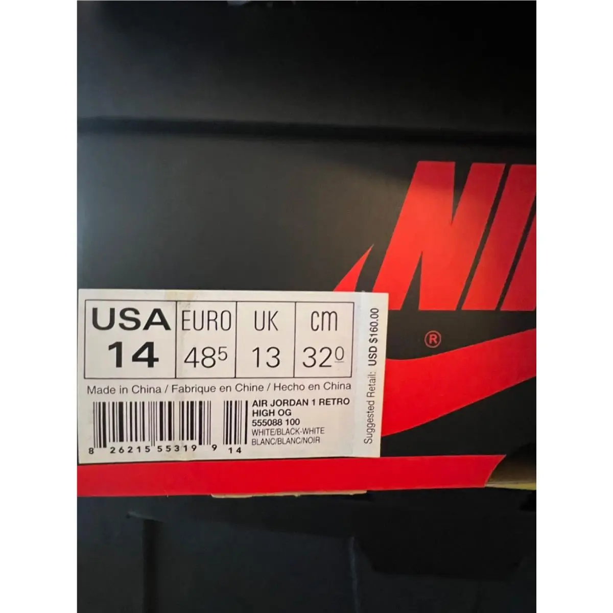 Nike shoes - Air Jordan 1 - Air - 555088-100 - White 6