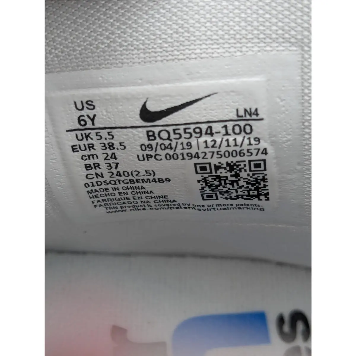 Nike shoes - BQ5594-100 - BQ5594-100 - White (UPC: 194275006574) 9