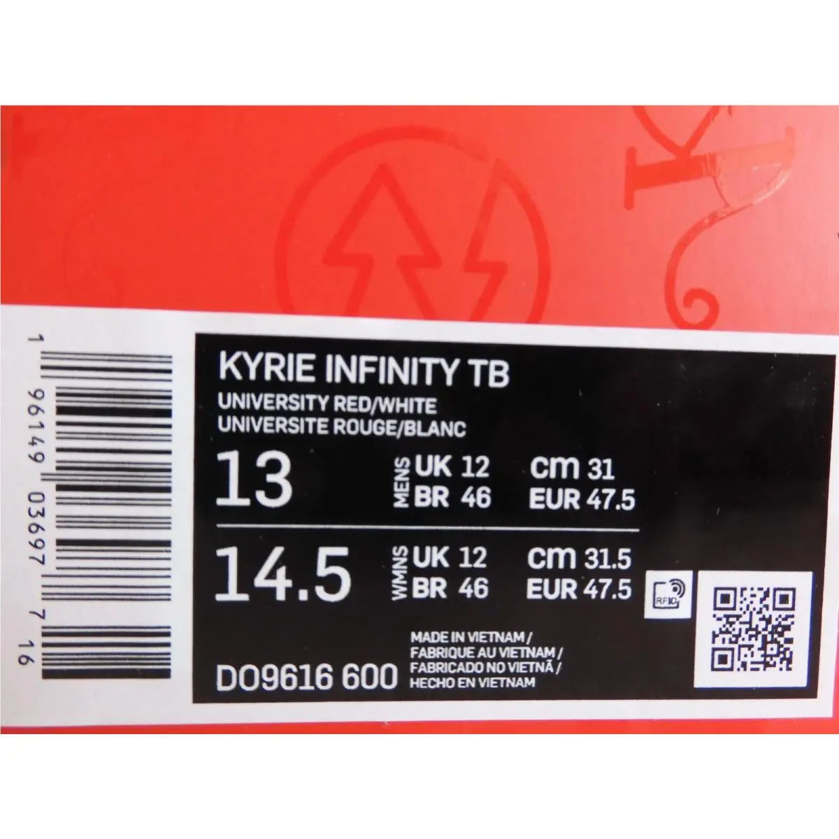 Nike shoes - Nike Kyrie Infinity - Kyrie Infinity - DO9616-600 - Red (UPC: 196149036977) 3