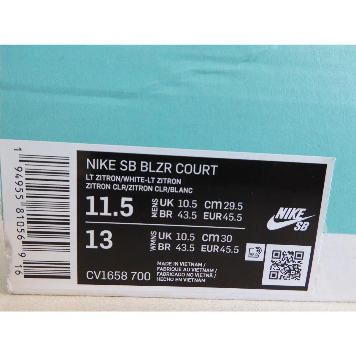 Nike shoes - Nike SB Blazer Court - Blazer Court - CV1658700 - Yellow (UPC: 888409900844) 3