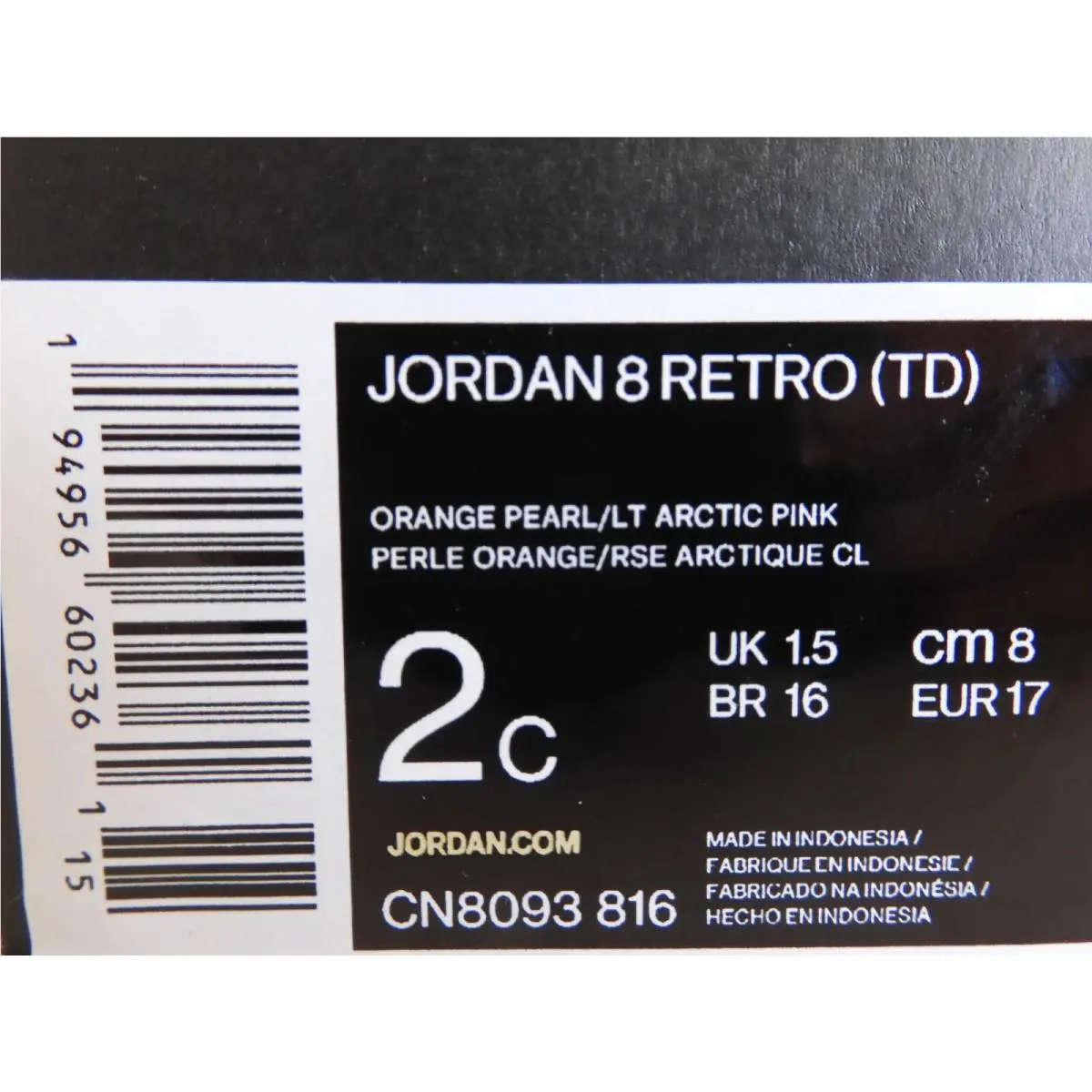 Nike shoes - Air Jordan 8 - Air - Orange (UPC: 194956602361) 3