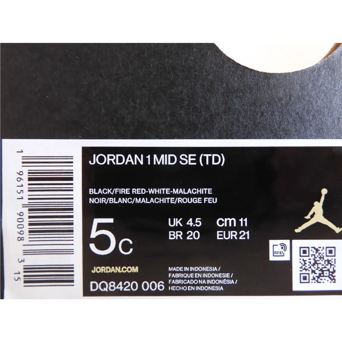 Nike shoes - Air Jordan 1 Mid - Air Mid - Black (UPC: 196151900983) 3