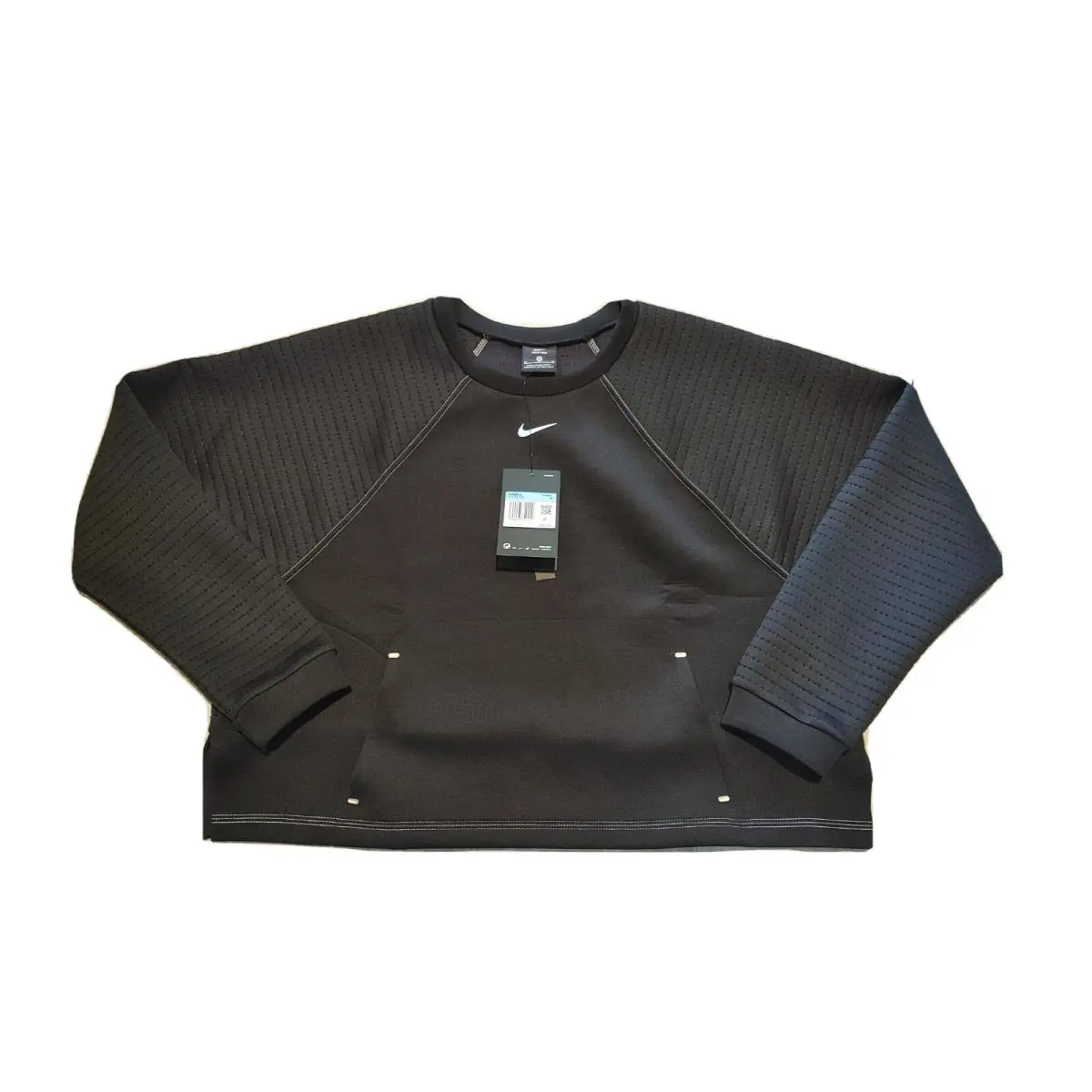 Nike clothing - Nike Pro Crew Top - Pro Crew Top - CU5745-010 - Black (UPC: 0194493340900) 2