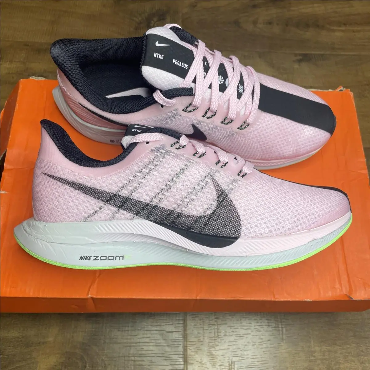 Nike Zoom Pegasus Turbo Running Shoes Pink/black AJ4115-601 Women`s Size 5