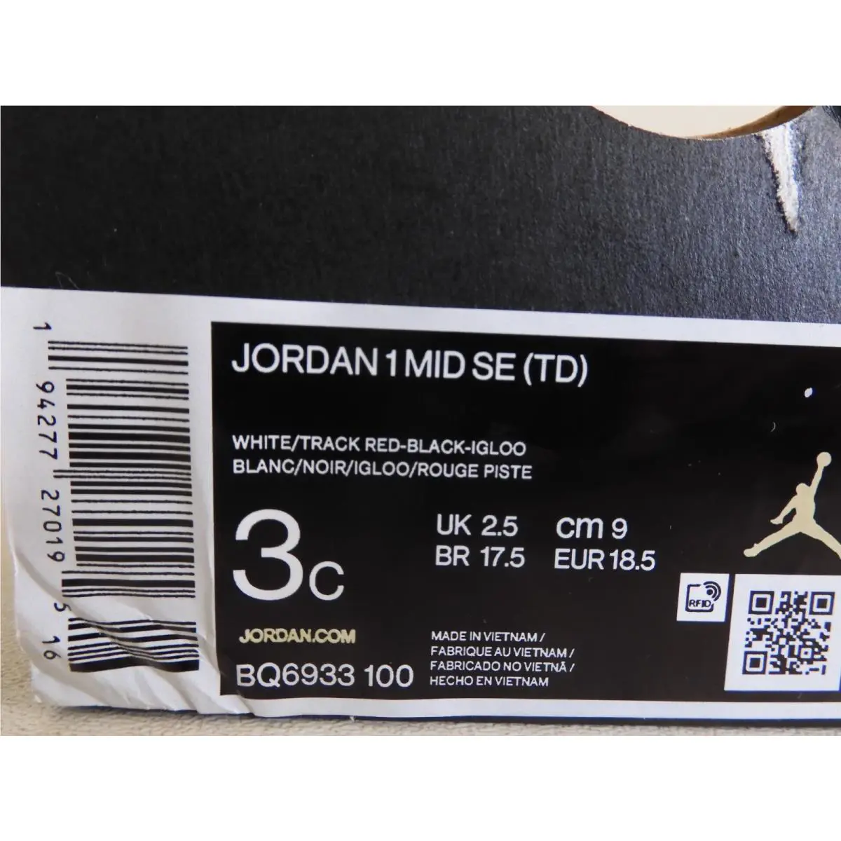 Nike shoes - Air Jordan 1 Mid - Air Mid - White (UPC: 194277270195) 2