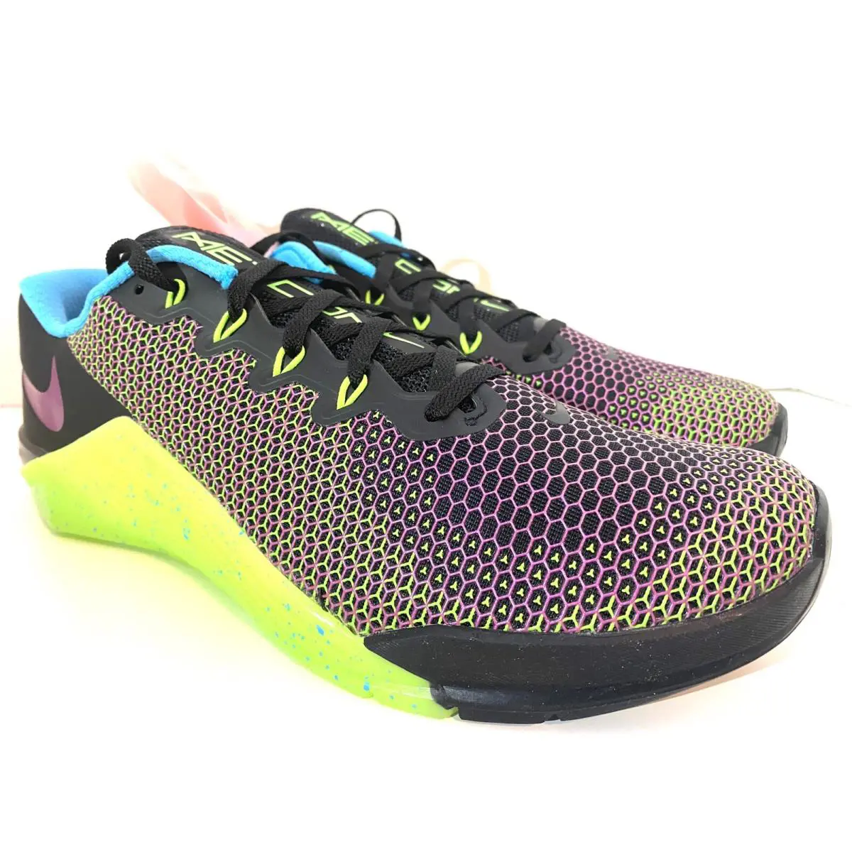 Nike shoes - Nike Metcon 5 AMP - Metcon AMP - CD3395 046 - Black/Fire Pink-Green Strike 4