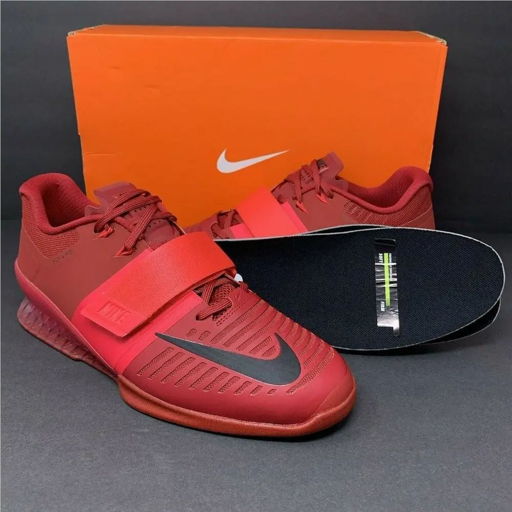 Nike Mens Romaleos 3 Weightlifting Crossfit Shoe Siren Red 852933-601 Sz 15