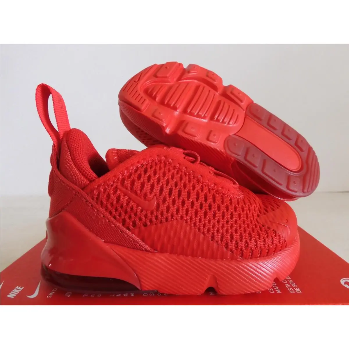 Nike Air Max 270 Td University Red All Red Sz 7c DM8876-600