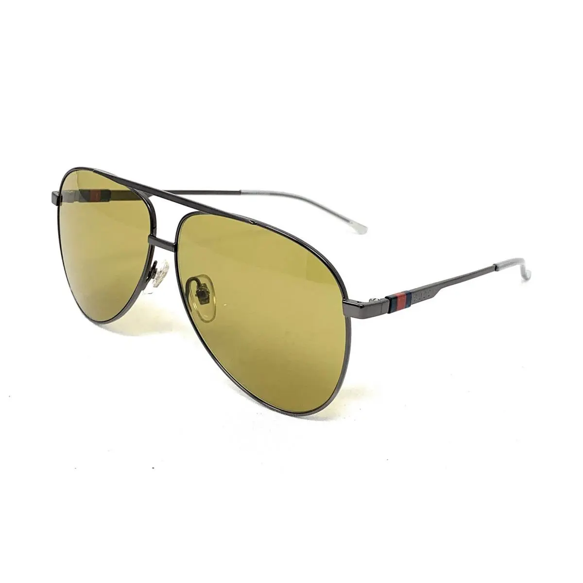 Men`s Sunglasses GG1677S 003 Ruthenium Brown Pilot 62mm by Gucci