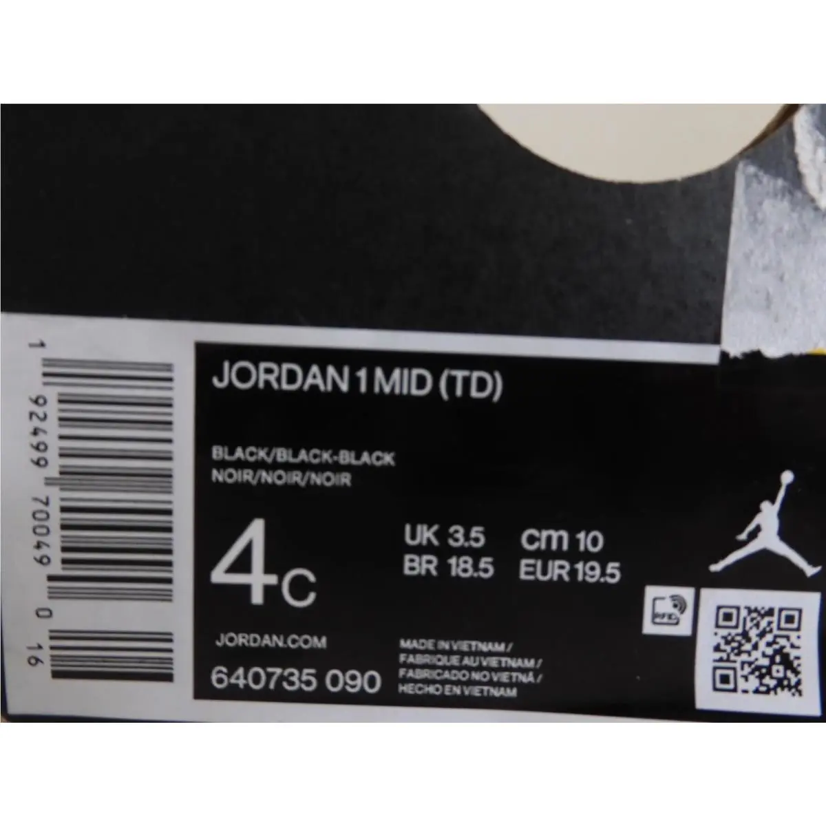 Nike shoes - Air Jordan 1 Mid - Air Mid - Black (UPC: 192499700490) 3