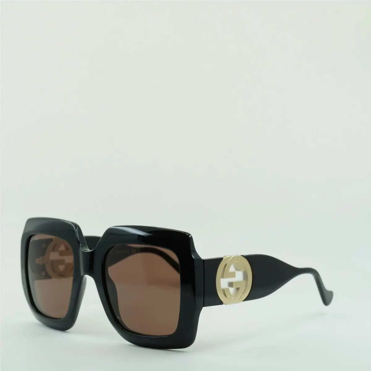 Gucci GG1022S 005 Black/brown with Gold Chain 54-23-140 Sunglasses