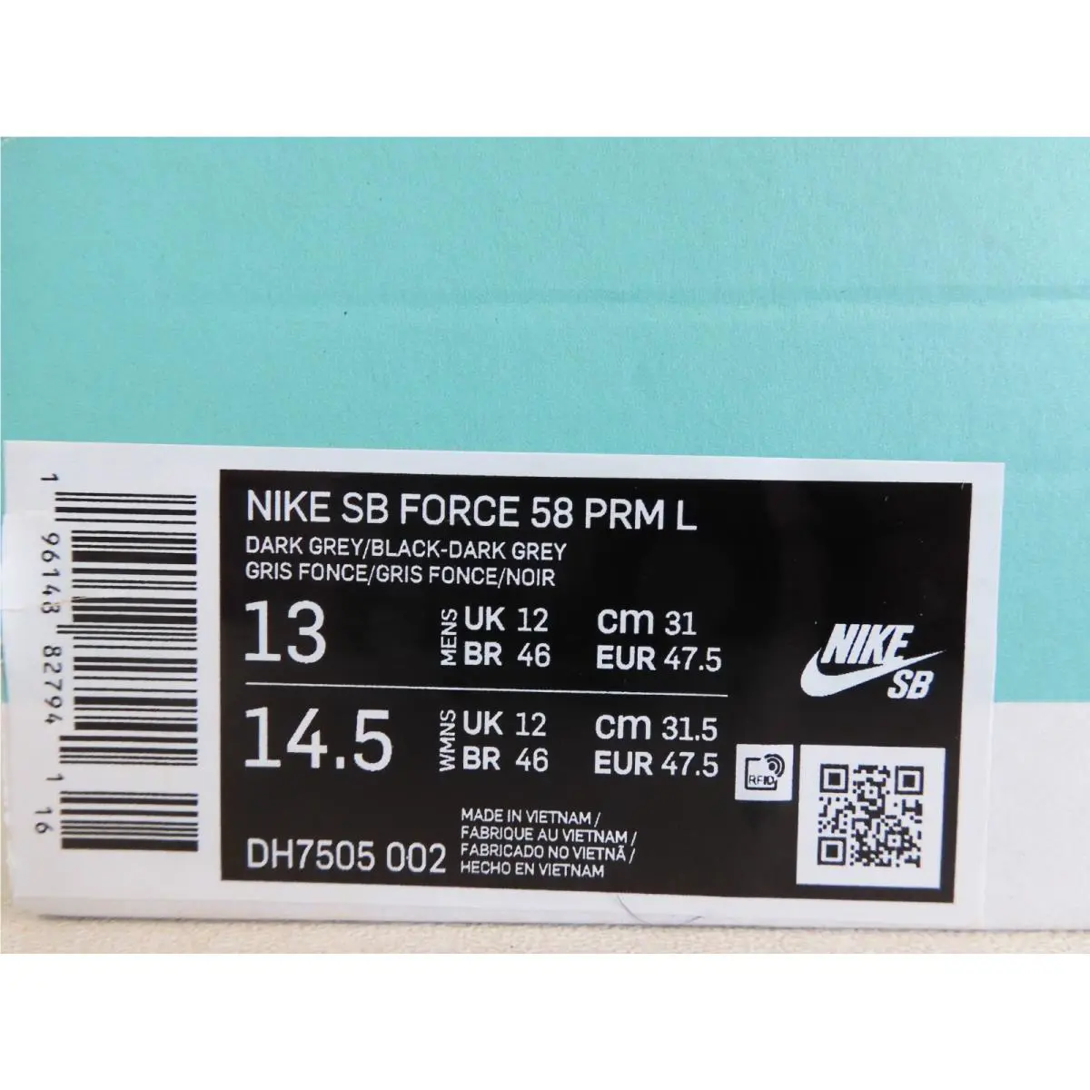 Nike shoes - Nike SB Force 58 Premium - DH7505-002 - Gray (UPC: 196148827941) 3