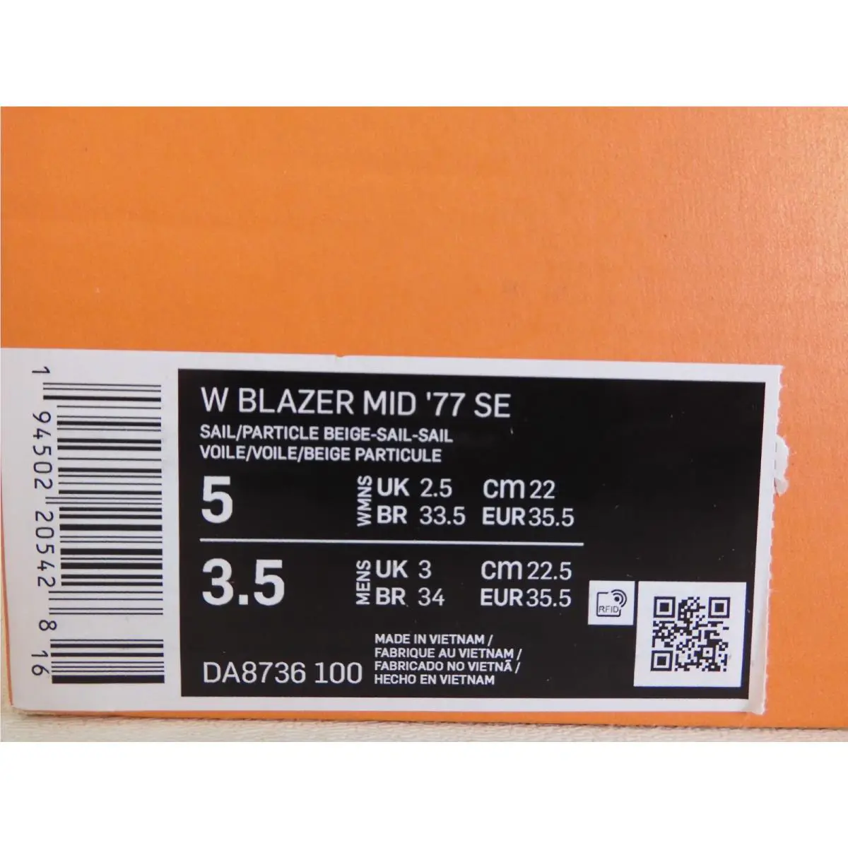 Nike shoes - Nike Blazer 77 - Blazer - Sail (UPC: 194502205428) 3