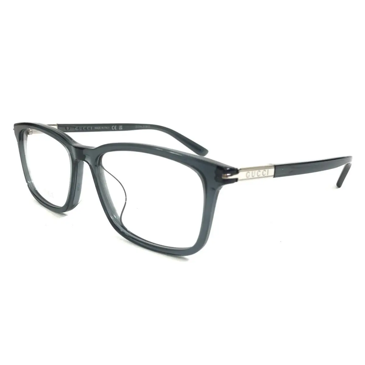 Gucci Eyeglasses Frames GG1900OA 002 Slate Blue Rectangle Alt Fit 56-17-145