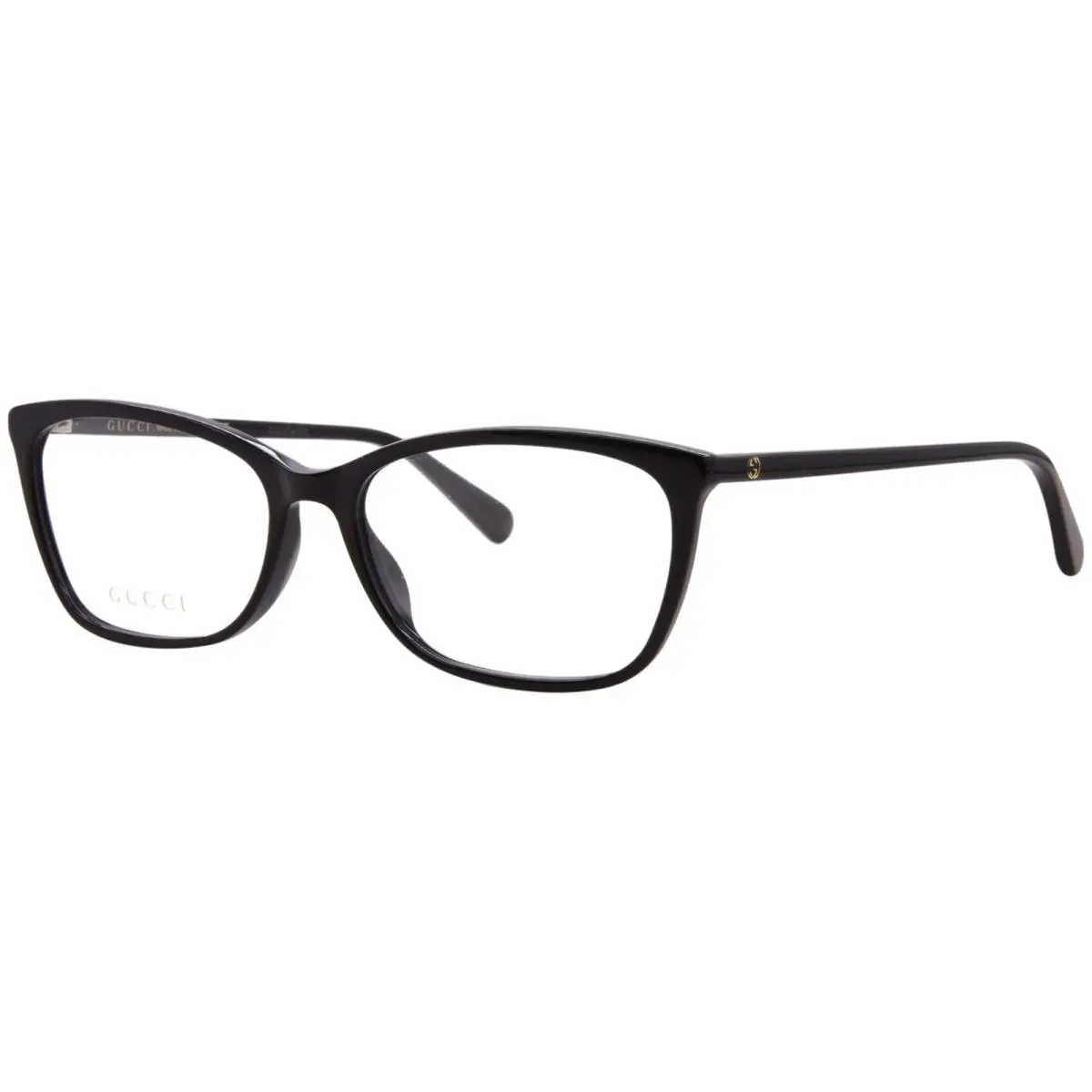Gucci GG1930O 007 Eyeglasses Frame Women`s Black Full Rim Rectangle Shape 57mm