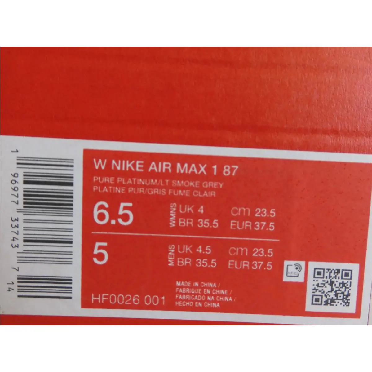 Nike shoes - Nike Air Max 1 - Air Max - HF0026-001 - Gray (UPC: 196977337437) 3