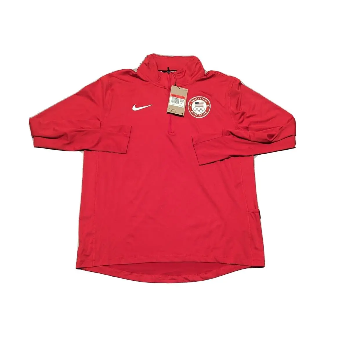 Women’s  Team Usa Olympic Element Long Sleeve Top Red DH4836-611 Size L by Nike